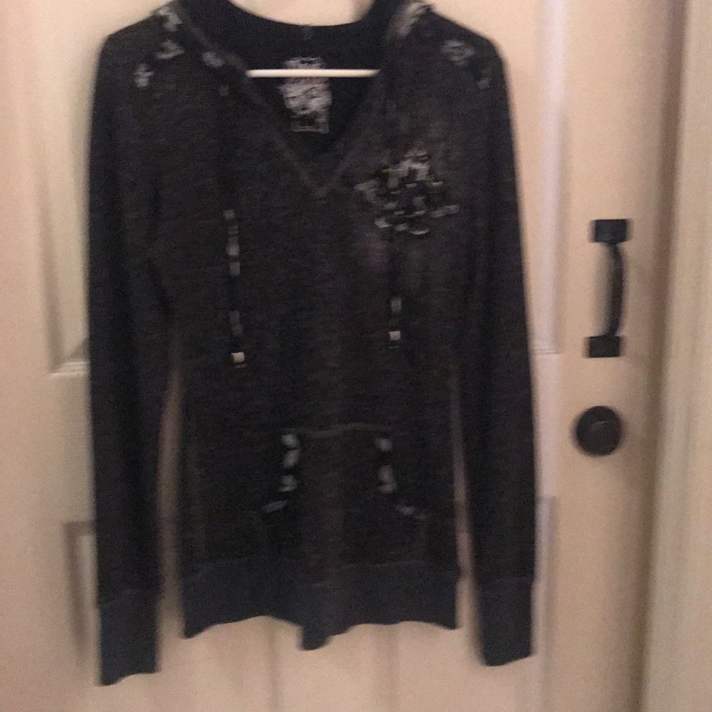 Black long sleeve miss me hoodie